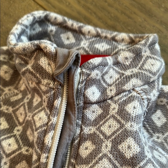 Reina Geometric Patterned Zip-Up Kids Sweater Jacket - Picture 9 of 10